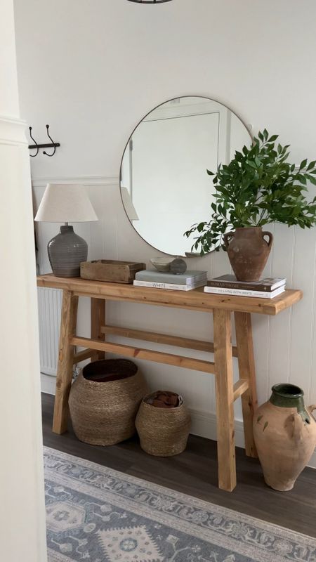 Hallway decor for modern rustic homes. Ideas for styling a small entryway. 

#LTKeurope #LTKSeasonal #LTKhome