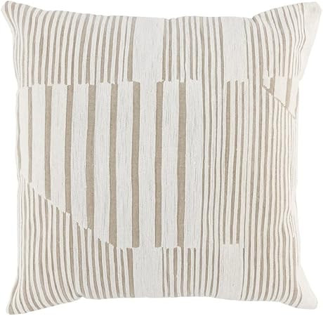 Kosas Home Charlotte 22x22 Cotton and Linen Throw Pillow in Natural/Ivory | Amazon (US)
