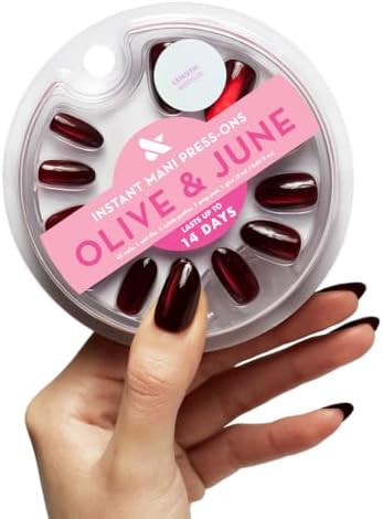 Olive & June Instant Mani Press On Nails (Glue) | 42 Fake Nails, 21 Sizes | Non-Toxic, Long-Lasti... | Amazon (US)