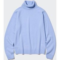 Uniqlo Pull en Cachemire Col Roulé - Bleu Clair - L | Uniqlo BE