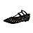 Kaitlyn Pan Pointed Toe Studded Strappy Caged Ballerina Leather Flats | Amazon (US)