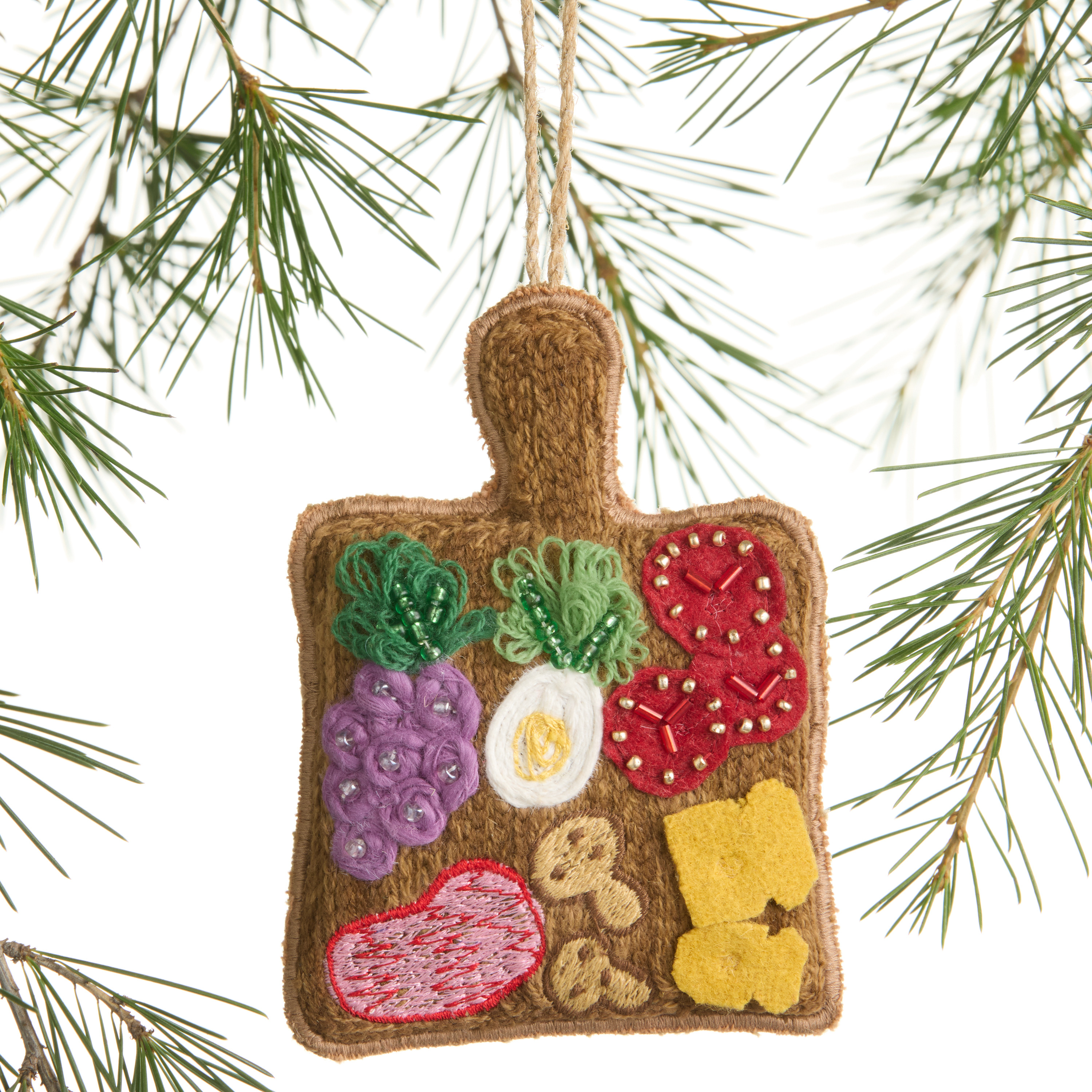 Fabric Charcuterie Board Ornament | World Market