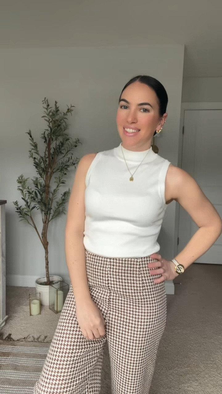 Work fashion, knit top 