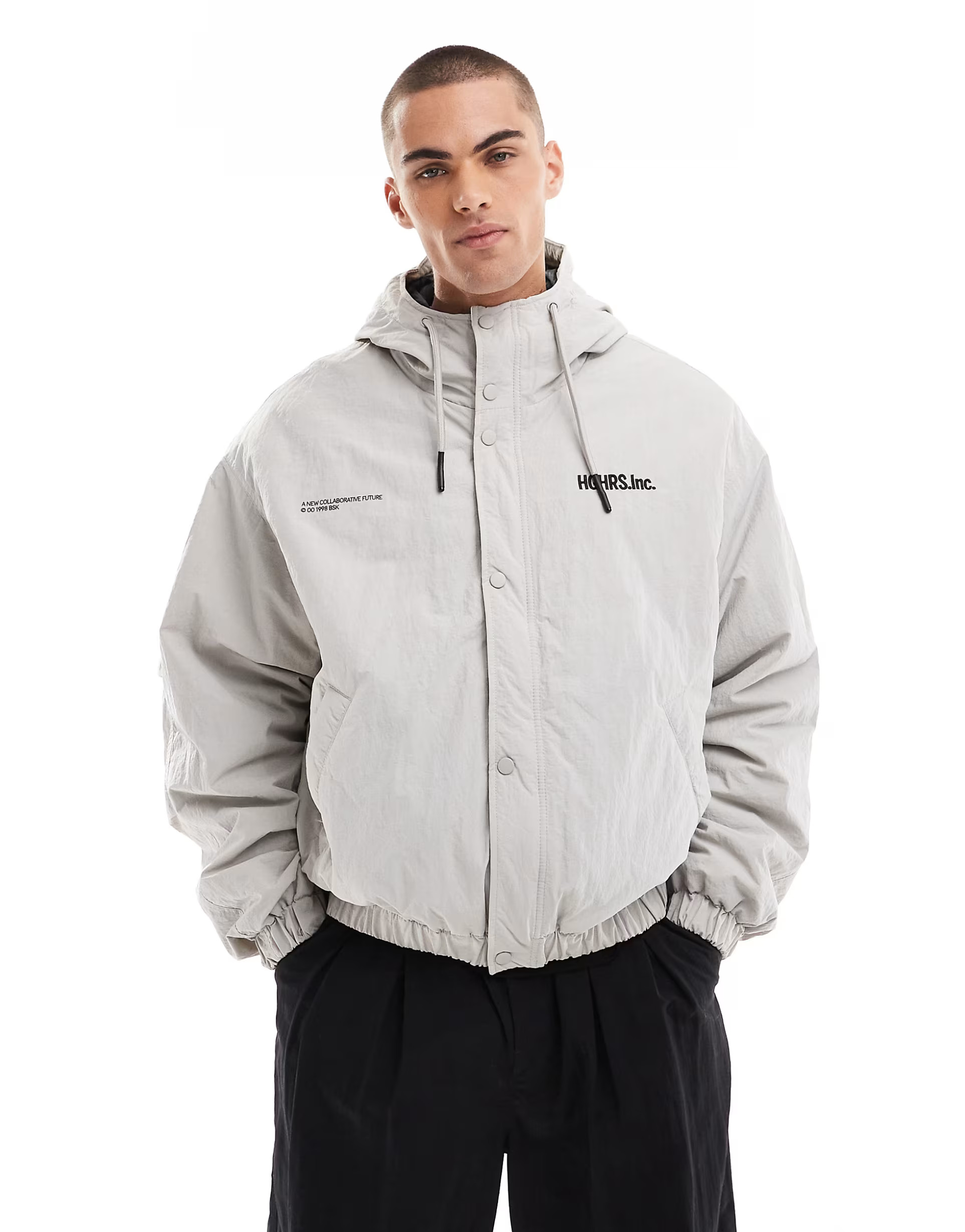 Bershka windbreaker in gray | ASOS (Global)