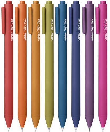 Mr. Pen- Retractable Gel Pens, 8 Pack, Unique Vintage Color Ink, Fine Point 0.7mm, Fast Dry, Smooth Writing, Cute Pens for Drawing, Writing Planner and School Supplies | Amazon (US)