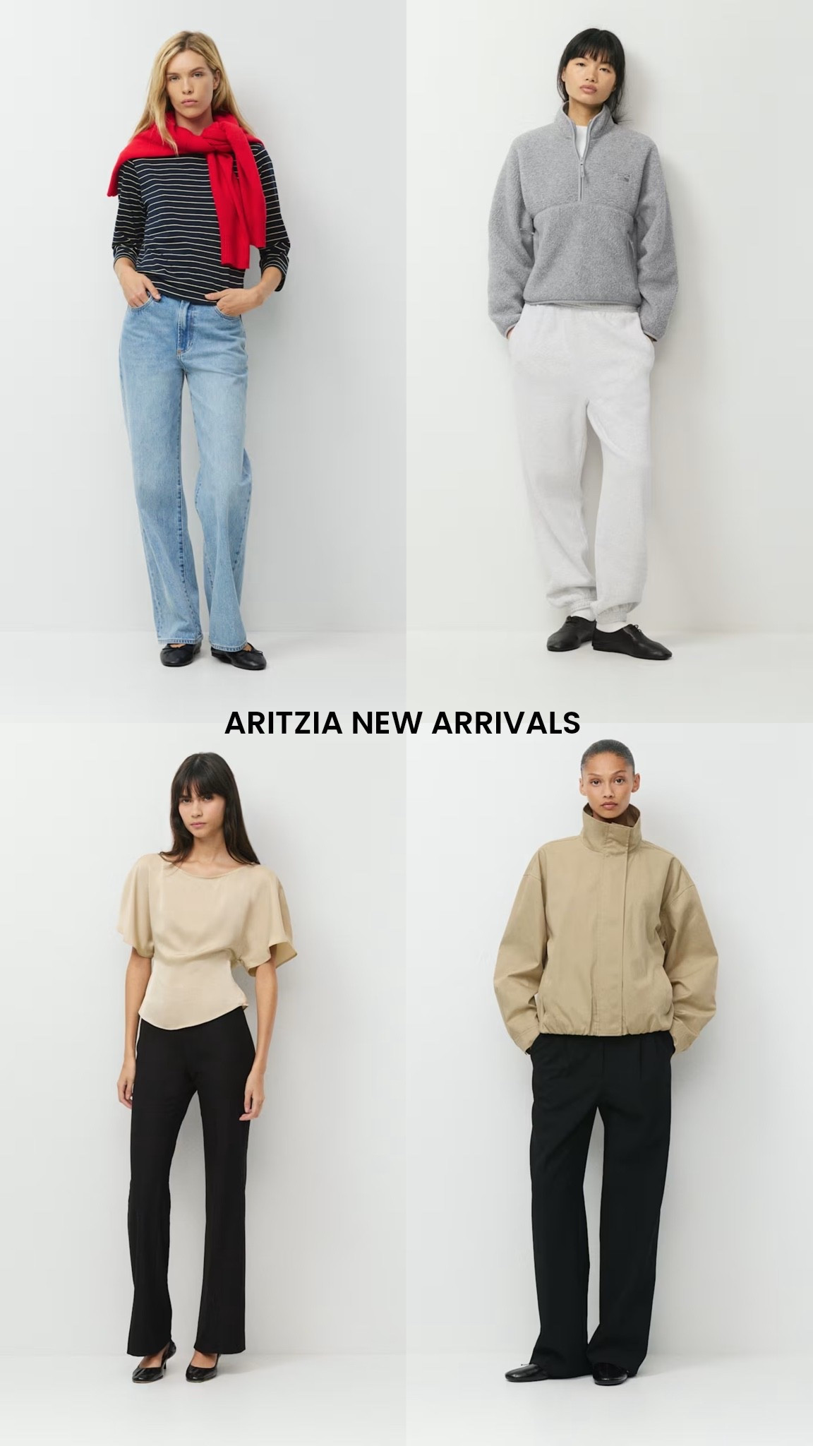 [10/1/26] Aritzia New Arrivals 🖤

Aritzia new arrivals, fall fashion, fall outfit ideas, capsule wardrobe, elevated basics, fall layers, striped sweater, classic denim, suede jacket, quarter-zip sweater, workwear style, casual fall outfits, wardrobe staples, neutral style

#LTKSeasonal #LTKPetite #LTKgrwm