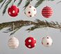 Red & White Felted Wool Ball Ornaments, Set of 6 | Pottery Barn Kids