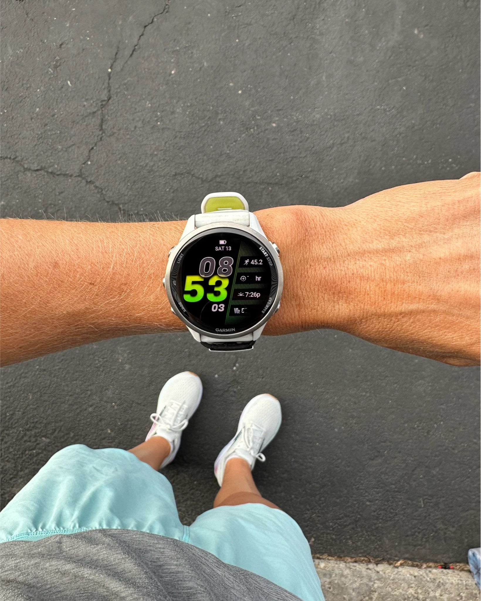 I have tried a lot of Garmin watches over the years and the Forerunner 970 is by far my favorite!!! 

I also have a Road ID that I slide on it with my name, husband and mom’s numbers, blood type and allergies 