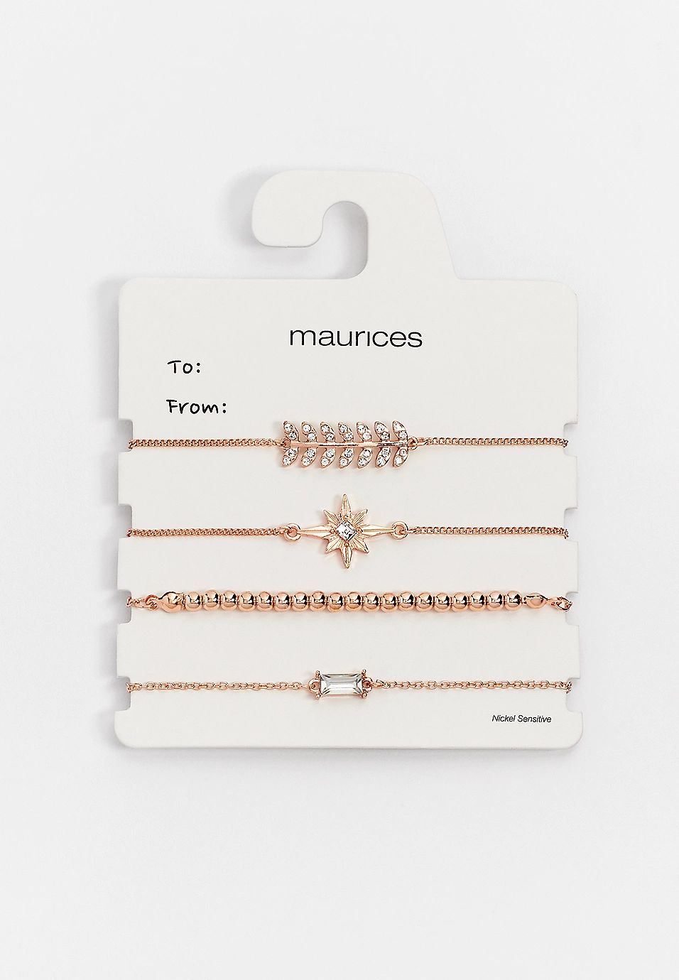 Rose Gold Mixed Pull Knot Bracelet Set | Maurices