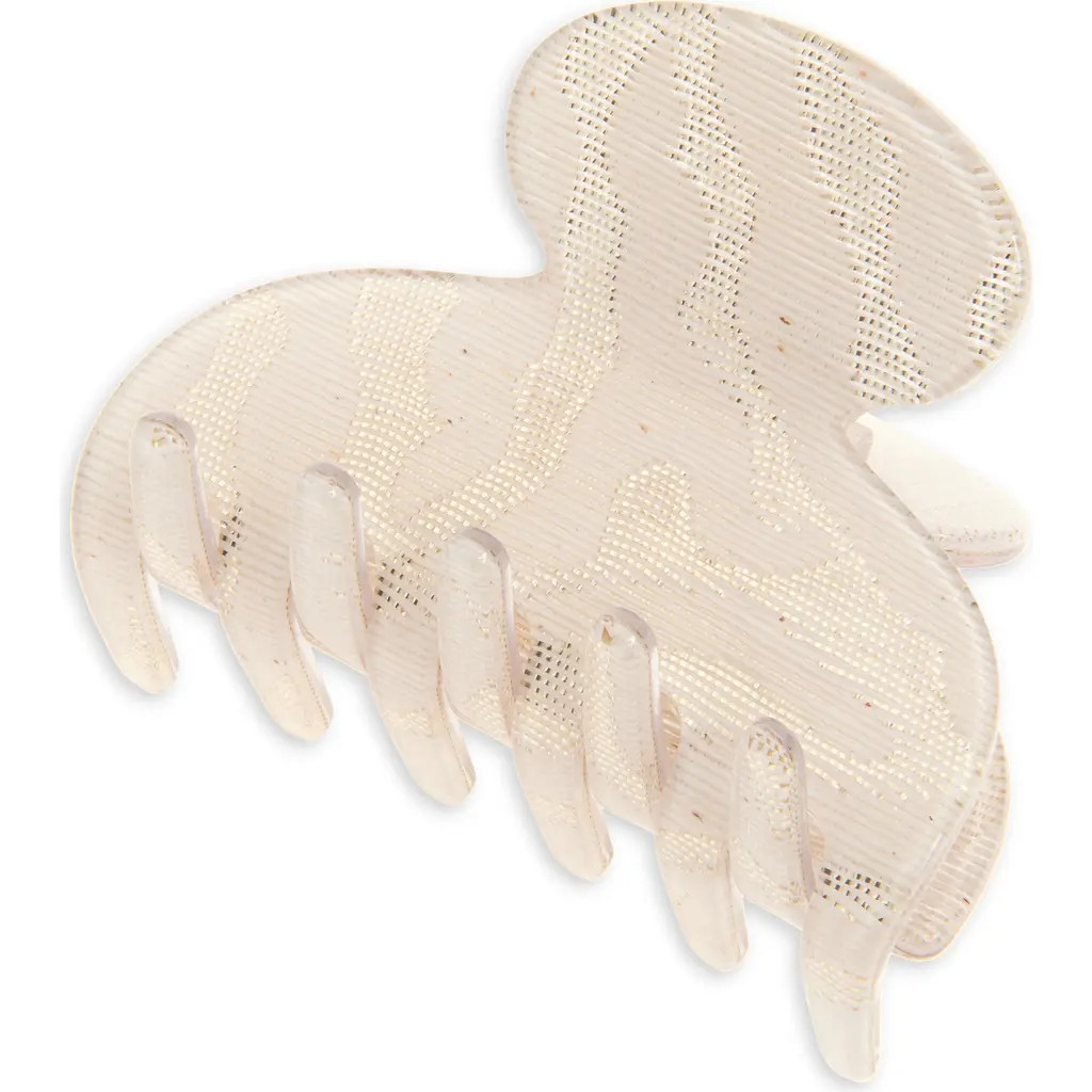 france luxe Small Couture Jaw Clip in Metallic Gold Zebra at Nordstrom | Nordstrom