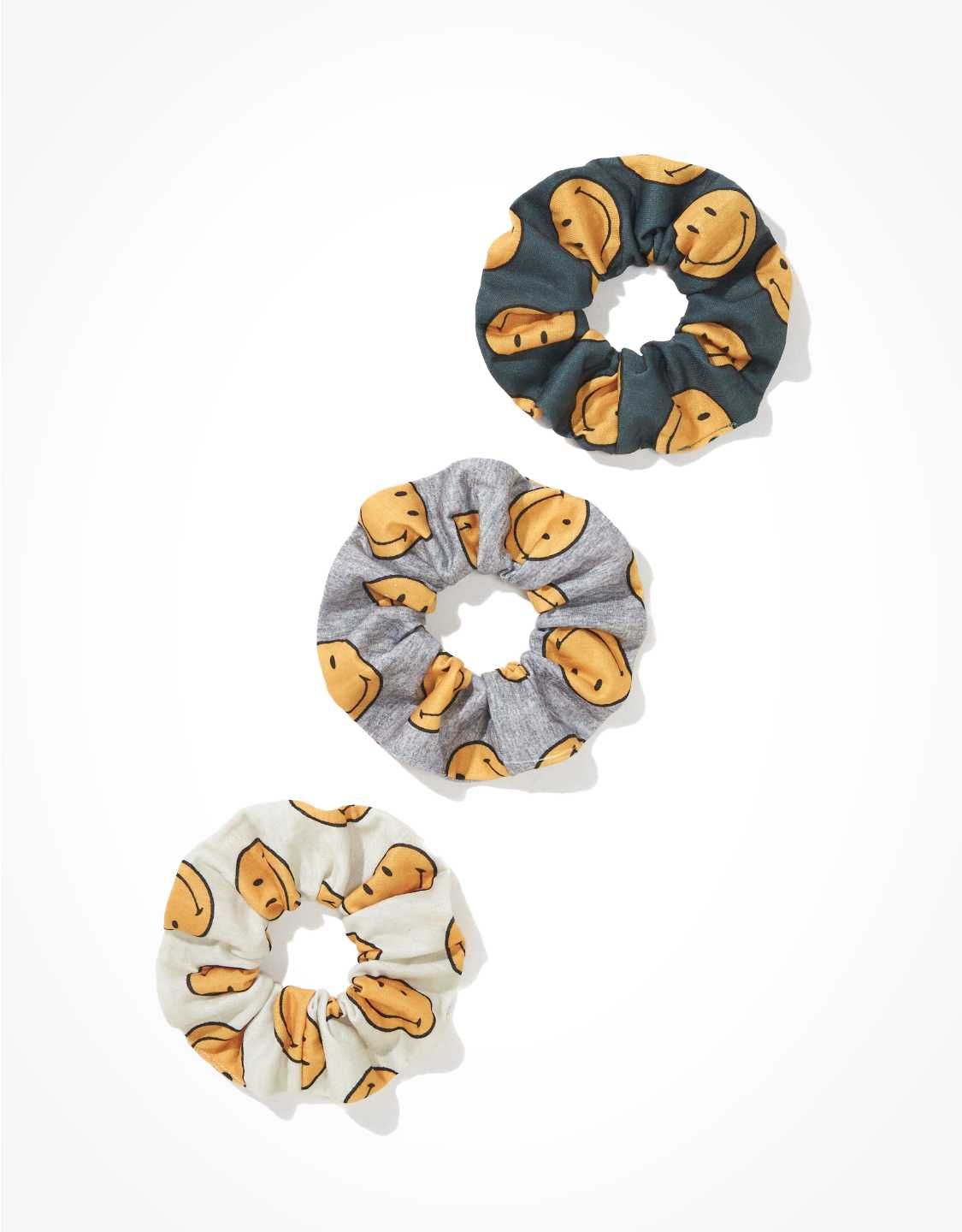 AEO Smiley Face Scrunchie 3-Pack | American Eagle Outfitters (US & CA)