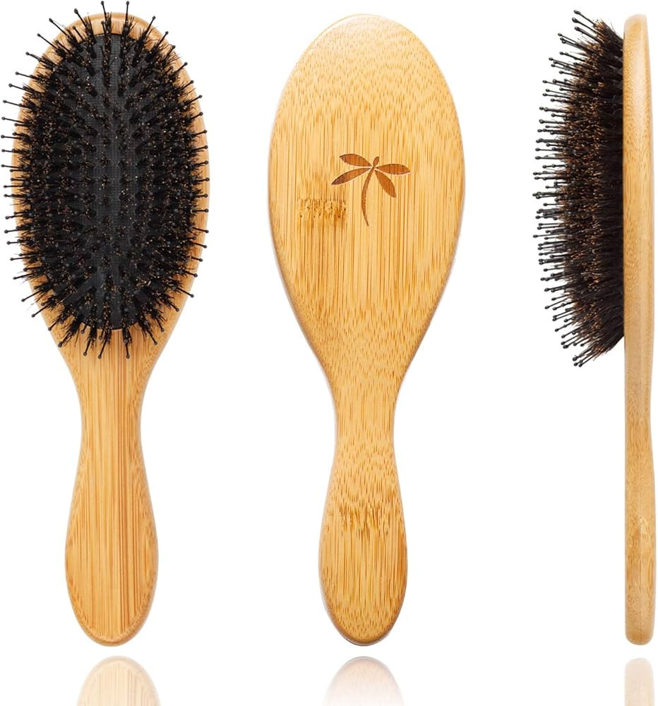 Belula Boar Bristle Hair Brush - Hair Brushes for Women & Mens Hair Brush, Detangler Brush, Hairb... | Amazon (US)