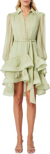 Elliatt Poppy Long Sleeve Tiered Ruffle Shirtdress | Nordstrom | Nordstrom