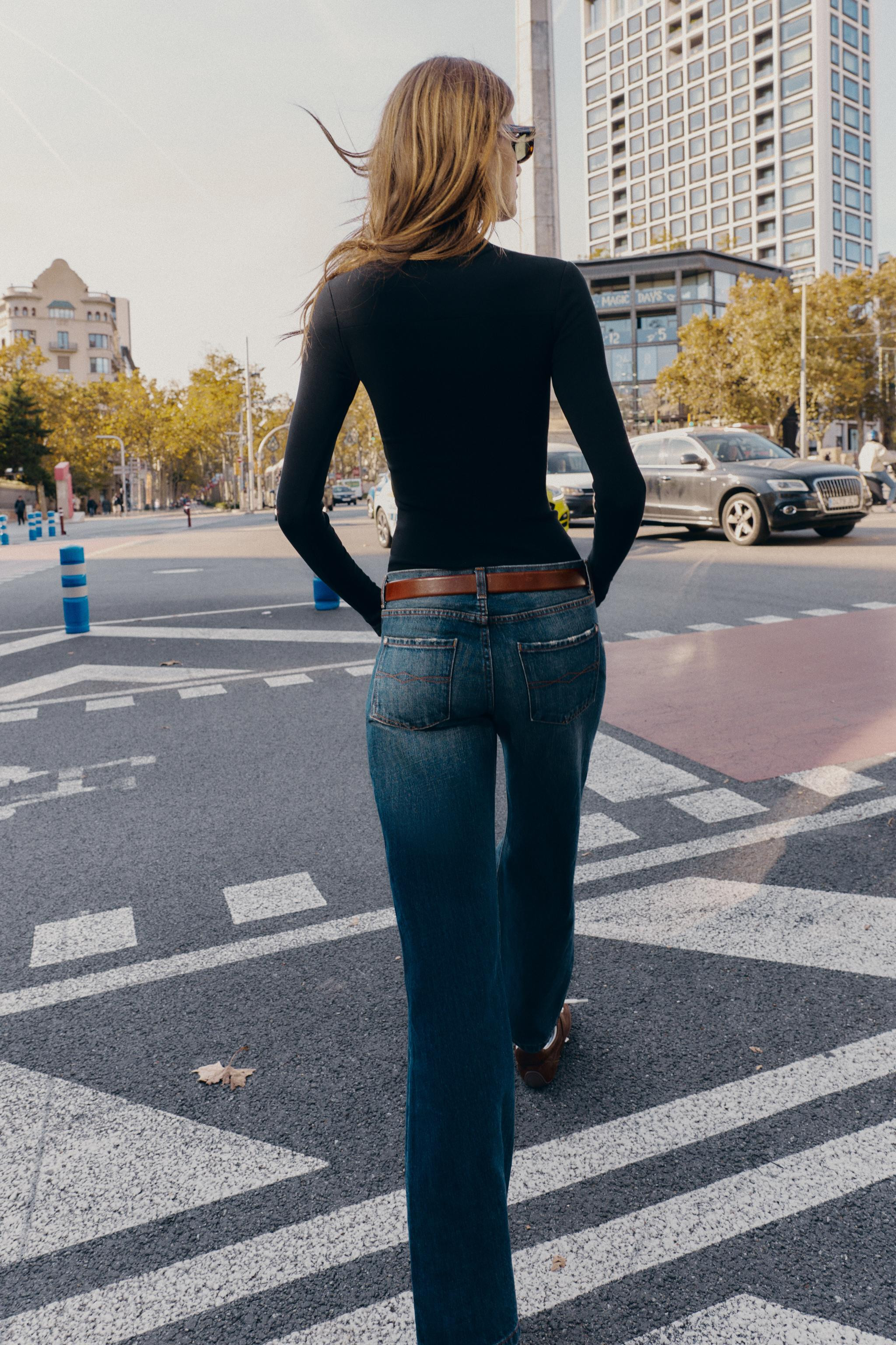 RIBBED LONG SLEEVE T-SHIRT | Zara AU