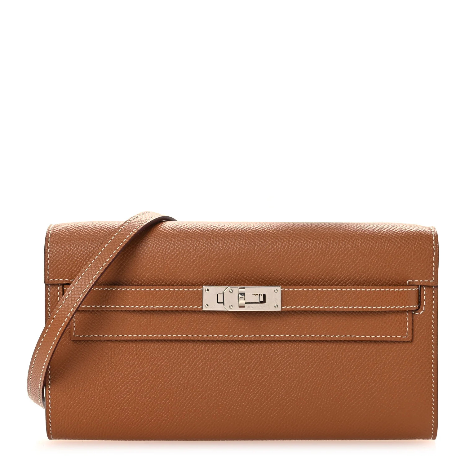 Epsom Kelly Wallet To Go Gold | FASHIONPHILE (US)