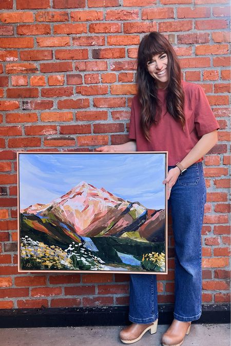 Twinning with my new painting, “Mount Hood”. 👯‍♀️