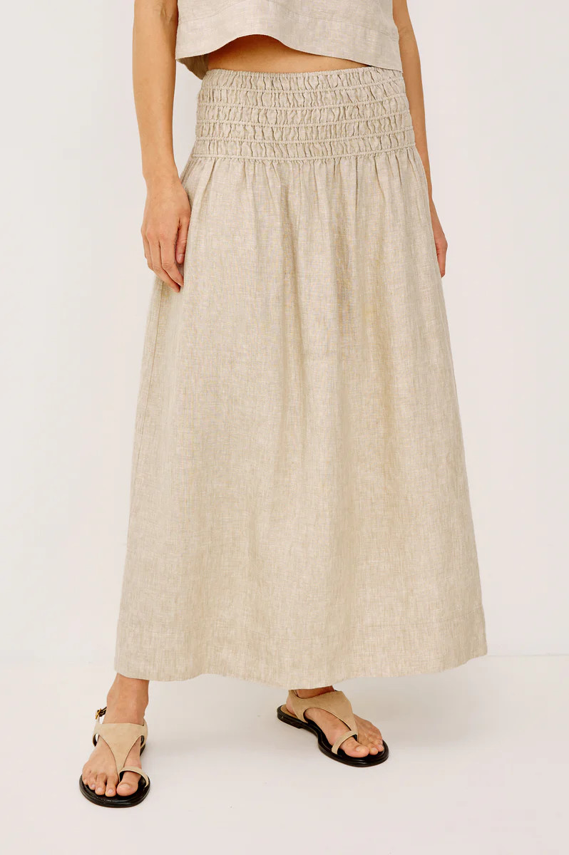 ALESSA SKIRT - HEATHERED FLAX | Rails