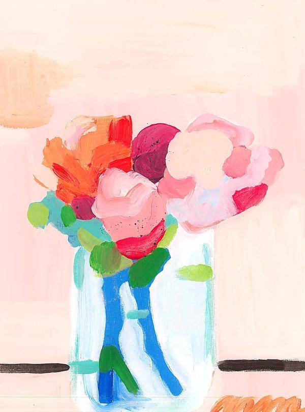 Roses with Blue Stems | Artfully Walls