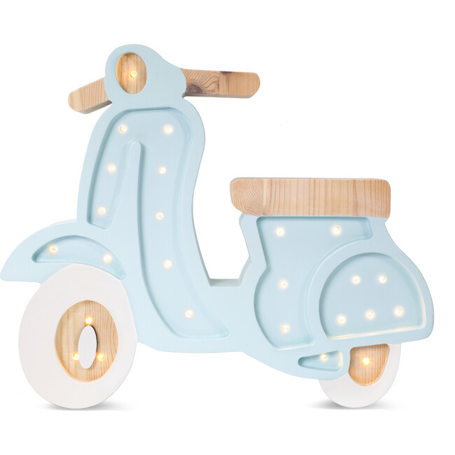 Scooter Lamp, Blue/White | Maisonette