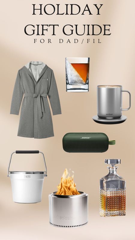 Finding the perfect gifts for Dad and Father-in-Law just got easier! 🎁✨ Think cozy robes for relaxing, the Ember Cup to keep his coffee warm, a Bose Sound Speaker for his tunes, and a Whiskey Wedge for that perfect chill. Don't forget the Solo Stove for outdoor fun, a sturdy Yeti Bucket for adventures, and an elegant decanter to elevate his bar. Explore these thoughtful picks. 

Gift guide / gifts for him / dad and FIL gifts / holiday shopping 🎄🥃 

#LTKgiftsforhim #LTKfamily


#LTKmens #LTKGiftGuide #LTKHoliday