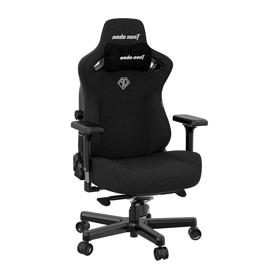 Anda Seat Kaiser 3 Large Gaming Chair for Adults - Ergonomic Black Fabric Gaming Seat with Lumbar... | Amazon (US)