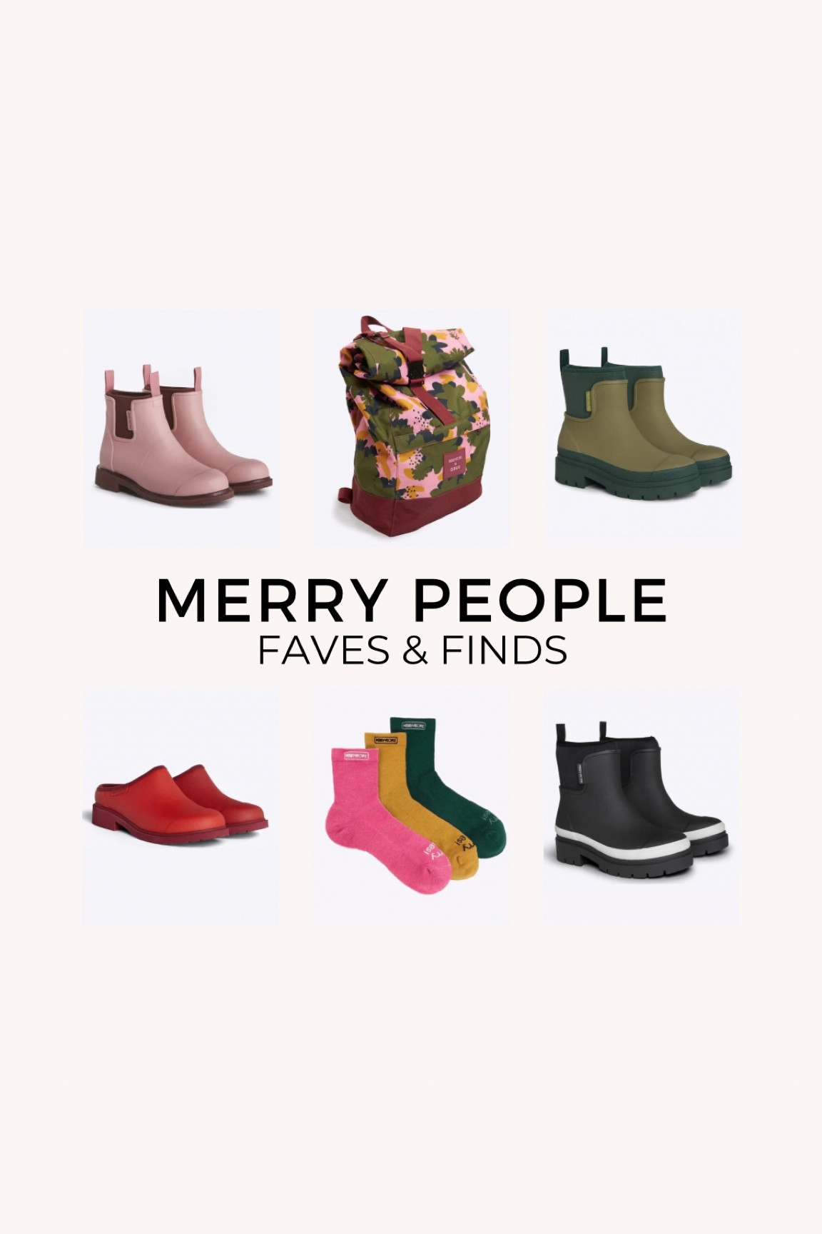 Merry People boots , rain boots , waterproof backpack , water resistant bag , work bag , travel bag , gardening clogs , red clogs , colorful rain boots , socks , commuter bag

#LTKFindsUnder100 #LTKShoeCrush #LTKTravel