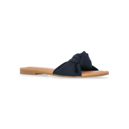 Time and Tru Women s Knot Slide Sandals | Walmart (US)