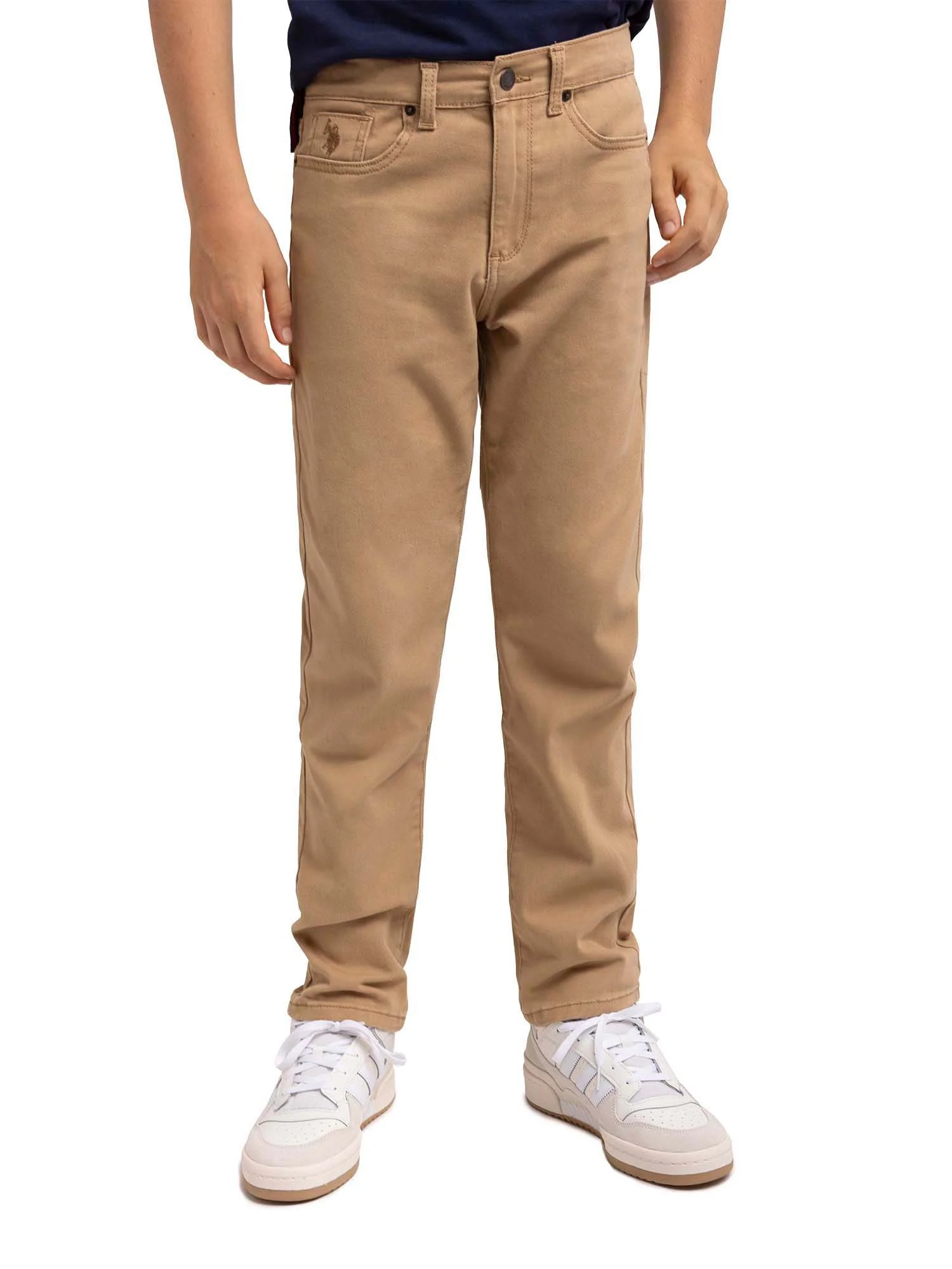 U.S. Polo Assn. Boys Stretch Twill 5-Pocket Straight Fit Pant, Sizes 4-18 | Walmart (US)