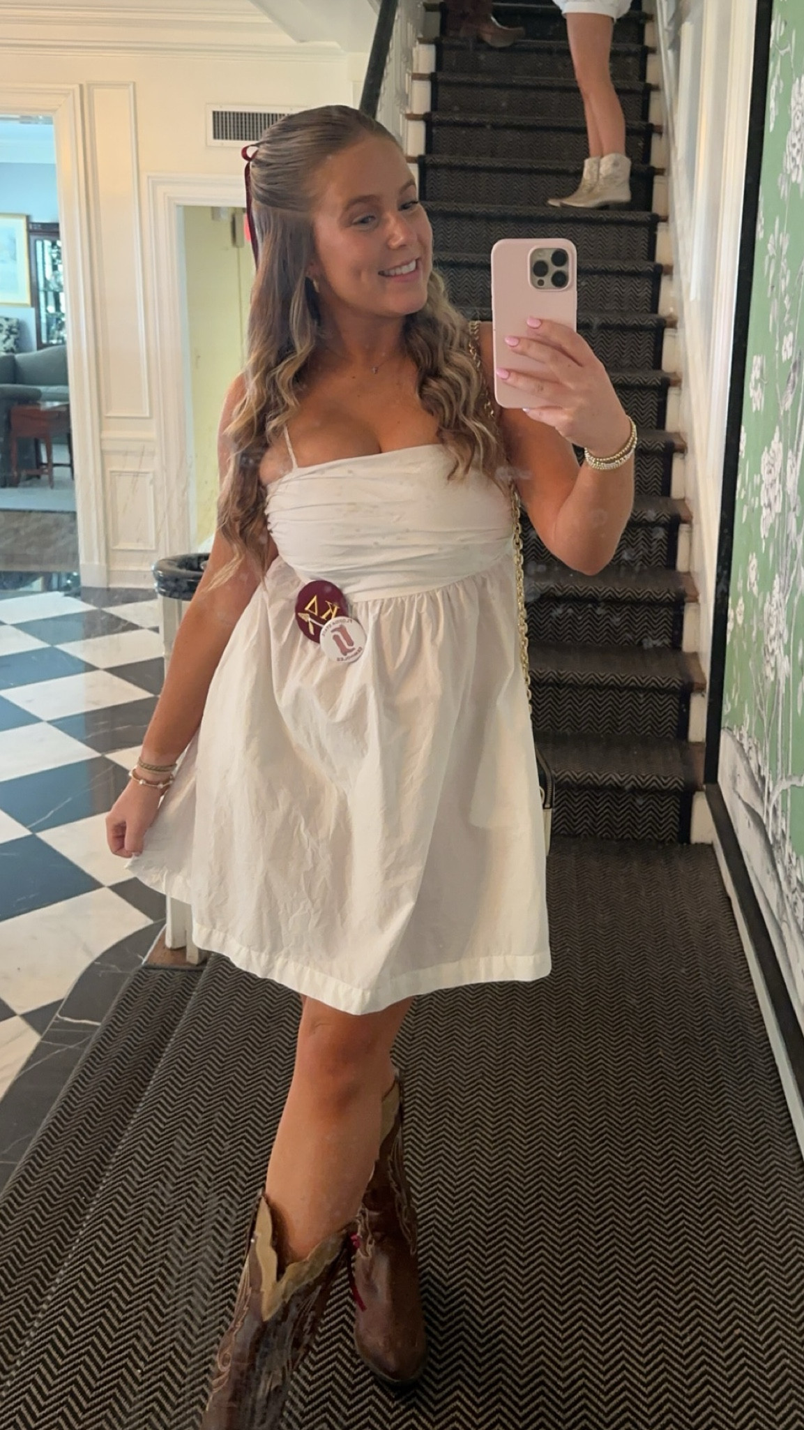 White gameday dress #LTKgameday