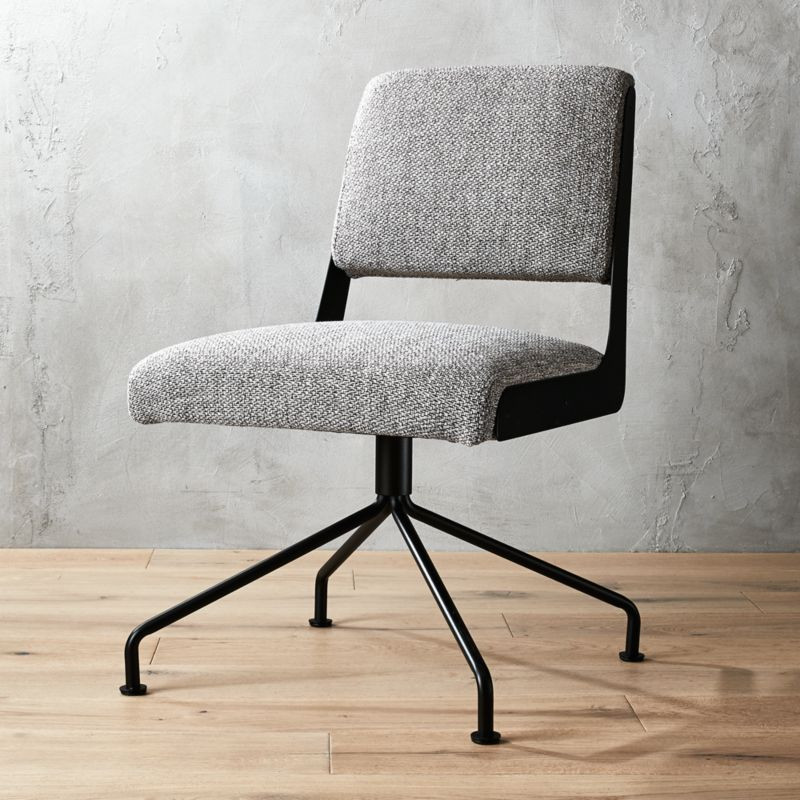 Rue Cambon Grey Tweed Office Chair + Reviews | CB2 | CB2