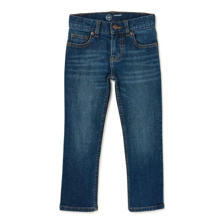Wonder Nation Boys Relaxed Denim Jeans, Sizes 4-16, Slim & Husky - Walmart.com | Walmart (US)