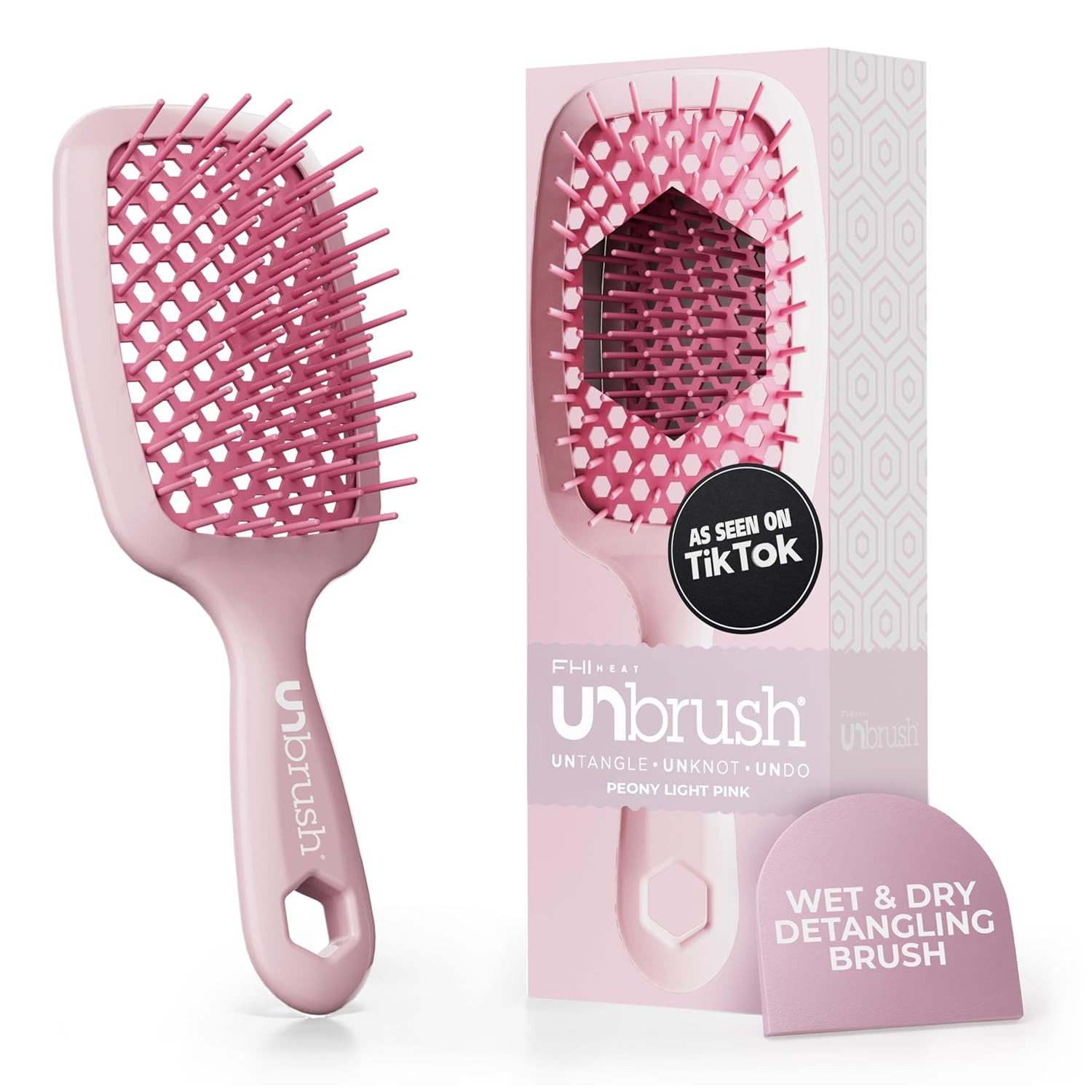 FHI Heat UNbrush Detangling Brush for Pain-Free Brushing on All Wet or Dry Hair Types — Durable... | Amazon (US)