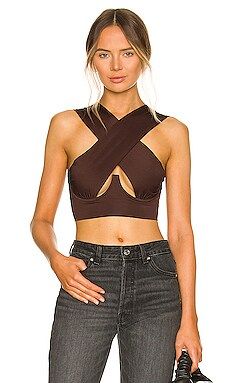 superdown Kacie Cross Over Top in Brown from Revolve.com | Revolve Clothing (Global)