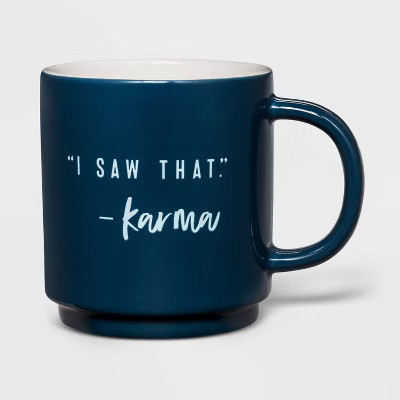 16oz Stoneware I Saw That Mug Blue - Threshold™ | Target