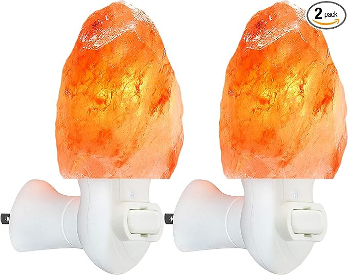 Spantik Pink Himalayan Salt Lamps - Hand Carved, Natural Night Lights for Bedrooms and Home Decor | Amazon (US)