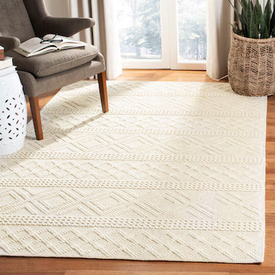 Safavieh Vermont Magi 6 x 9 Wool Ivory Indoor Abstract Area Rug | Lowe's