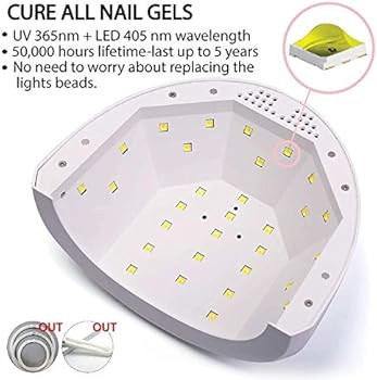 UV LED Nail Lamp, SUNUV Gel Nail Light for Nail Polish 48W UV Dryer with 3 Timers SUNone | Amazon (US)