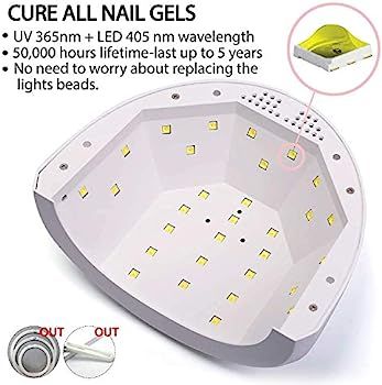 UV LED Nail Lamp, SUNUV Gel Nail Light for Nail Polish 48W UV Dryer with 3 Timers SUNone | Amazon (US)