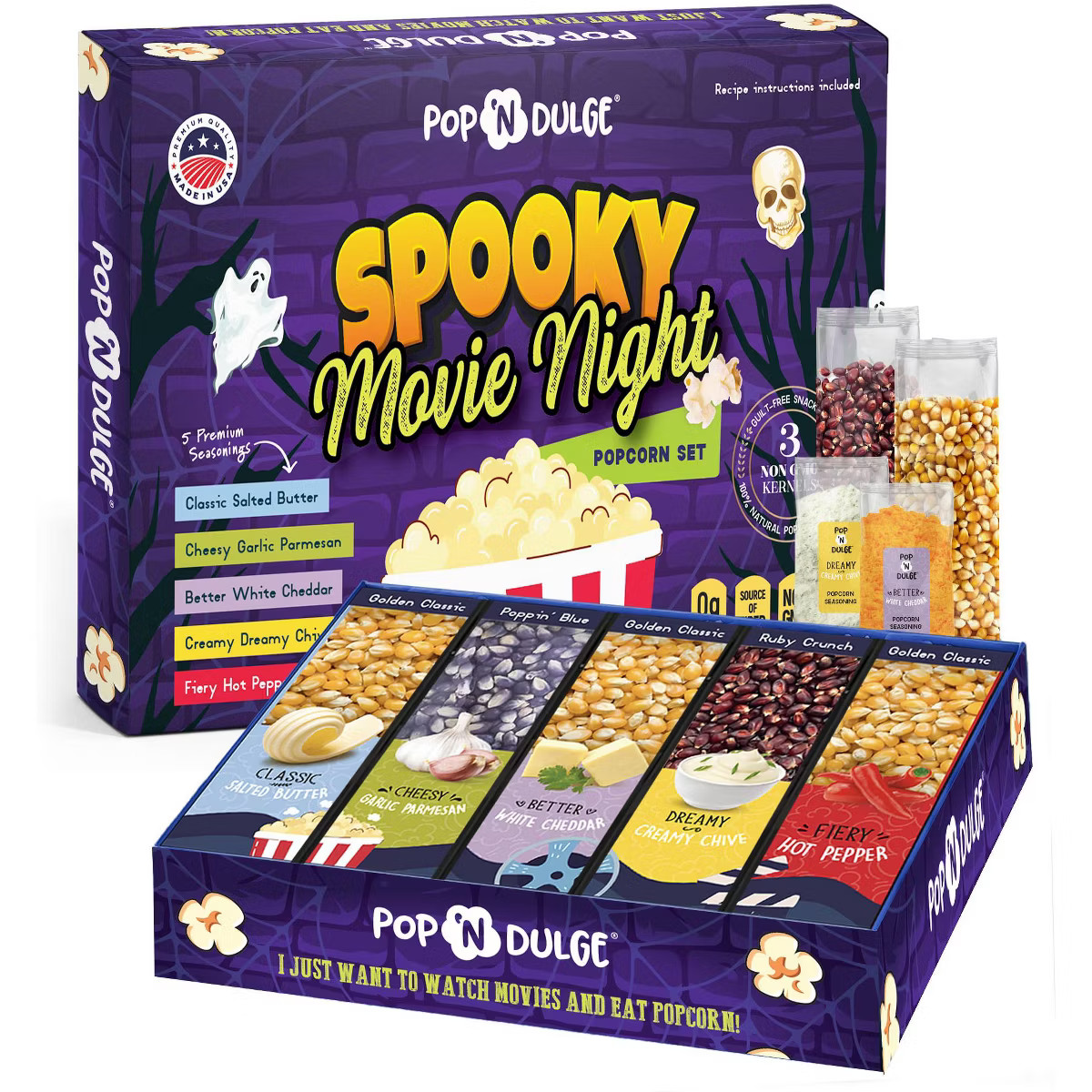 Halloween Spooky Movie Movie Night Popcorn Gift Set | Target