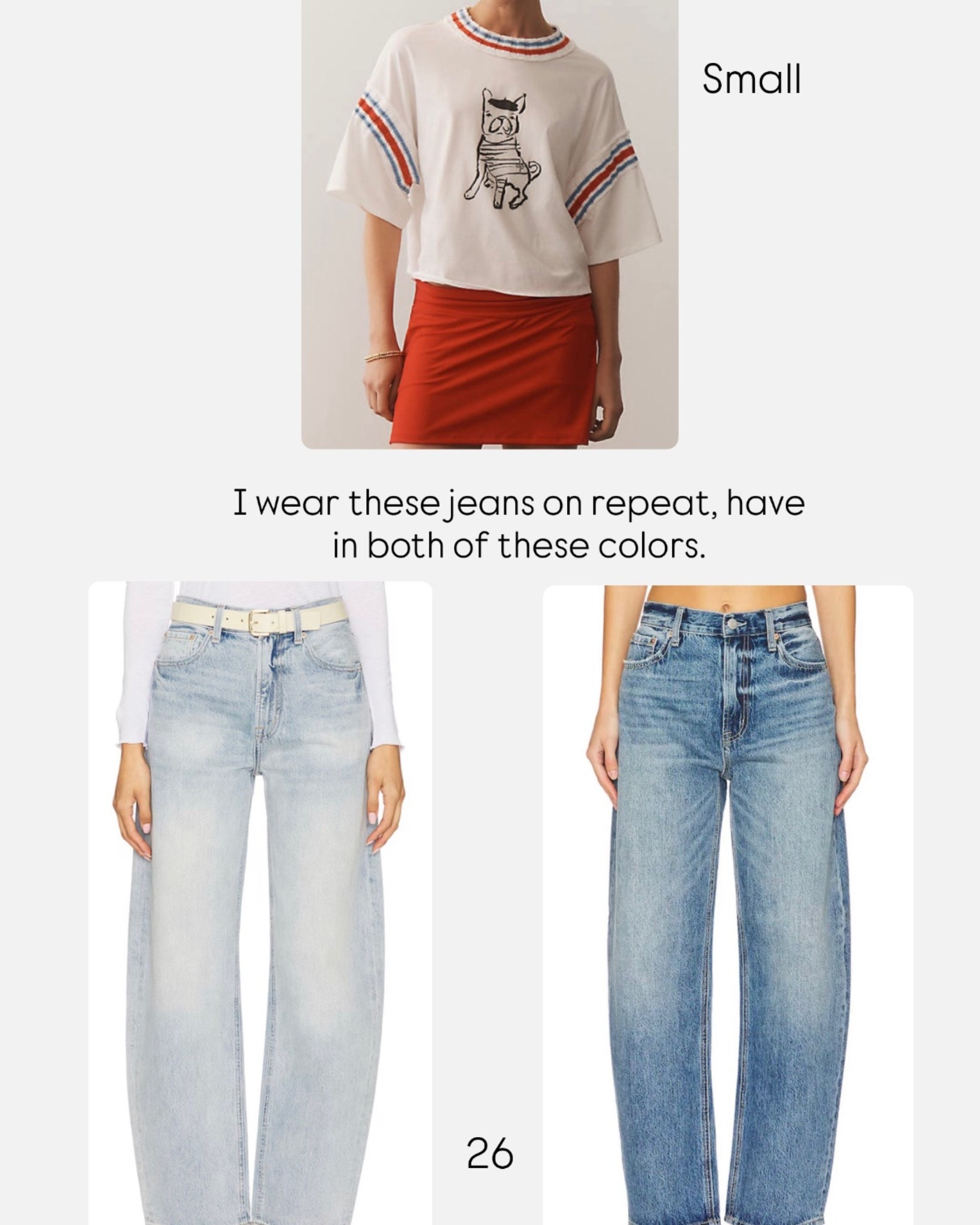 5'9" ish, everything fits true to size. 
Have the jeans in the colors "Clever" and "Spellbound" and also linked a couple similar colors 

Top- small
Jeans - 26