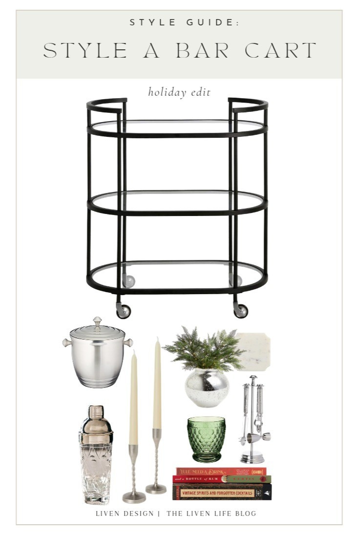 Holiday bar cart styling. How to guide. Holiday party. Home bar. Wood bar cart. Barware. Gift for cocktail lover. Cocktail picks. Brown wine glasses. Cocktail shaker. Cocktail glasses. Bar tray. Bar tools. Mixologist. Entertaining. Christmas party. Cocktail napkins. Christmas berry stems. Ceramic vase. Gold Bar cart. Ice bucket. Wine glasses gold rim. Old fashioned glasses. Green marble coasters. Glass bar cart. Silver ice bucket. Marble coasters. Taper candle holders. Green glasses

#LTKHoliday #LTKSeasonal #LTKHome
