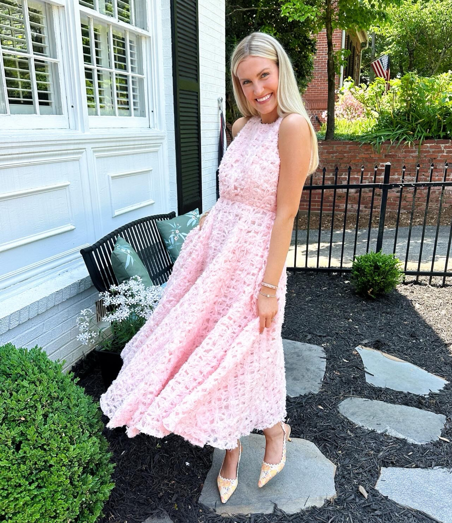 Bridal shower dress and shoes ✨☀️💗💐 dress currently on SALE!!!! 

#LTKsalealert #LTKshoecrush #LTKstyletip