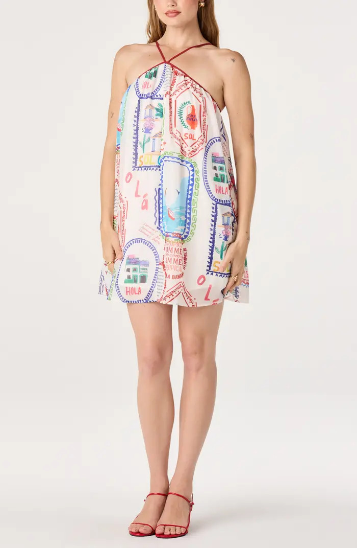 ASTR the Label Marcela Stamp Print Minidress | Nordstrom | Nordstrom