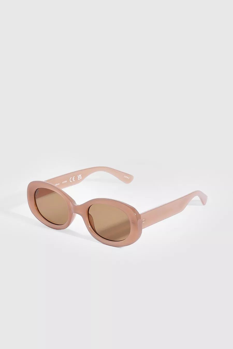Caramel Oval Sunglasses | Boohoo.com (US & CA)