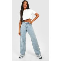 Womens Basics Boyfriend Jeans - Blue - 14, Blue | Boohoo.com (UK & IE)