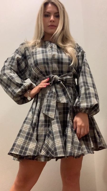 Fall dress, plaid girly bow tie dress, leather boots, pumpkin patch outfit, thanksgiving, Christmas, holiday dress, Dillards, knee high boots, it girl, feminine 

#LTKSeasonal