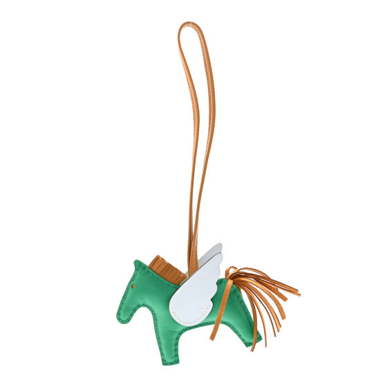 HERMES Milo Lambskin Grigri Rodeo Pegase Horse Bag Charm PM Menthe Sesame Bleu Brume | FASHIONPHI... | FASHIONPHILE (US)