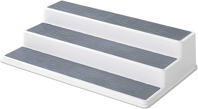 Copco Non-Skid 3-Tier Spice Pantry Kitchen Cabinet Organizer, 15-Inch, Gray | Amazon (US)
