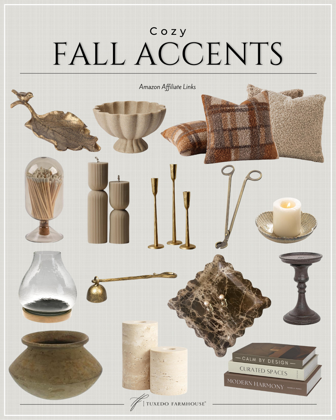 Cozy fall accents are my favorite way to warm up a home for the season. 🤎 Rich plaids, soft boucle, aged brass, warm wood and beautiful candlelight make these Amazon finds so easy to mix into your existing decor. Little touches that bring all the cozy without needing a complete seasonal makeover!

#LTKHome #LTKSeasonal #LTKStyleTip #FallDecor #AmazonHome #CozyHome #FallHomeDecor #AutumnDecor 

 #LTKSeasonal #LTKHome #LTKSaleAlert