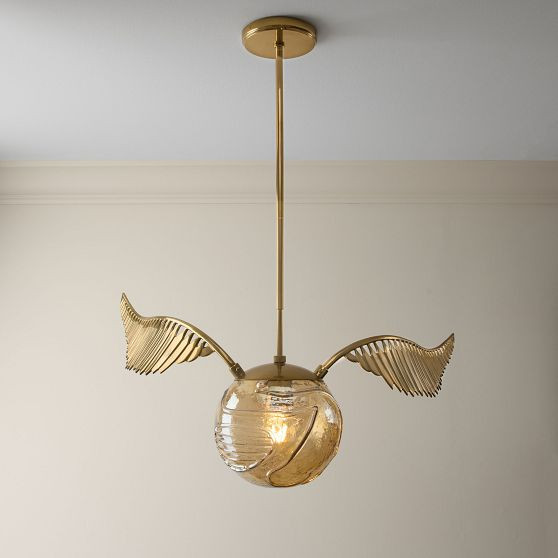 Harry Potter™ Golden Snitch™ Glass Globe Pendant | Pottery Barn Teen